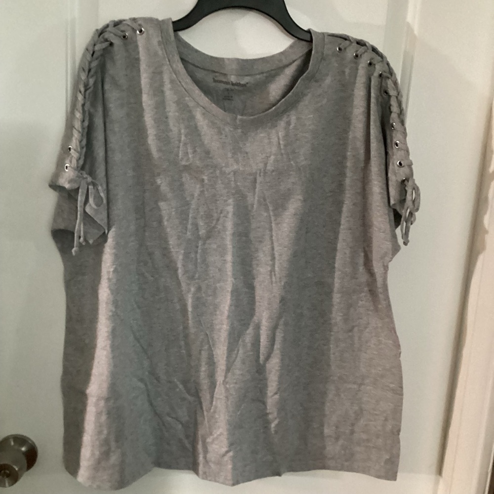 Woman Within gray tee